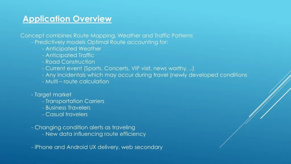 application overview