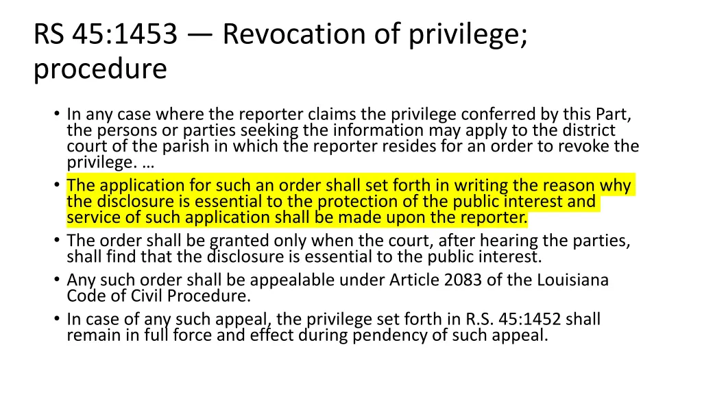 rs 45 1453 revocation of privilege procedure