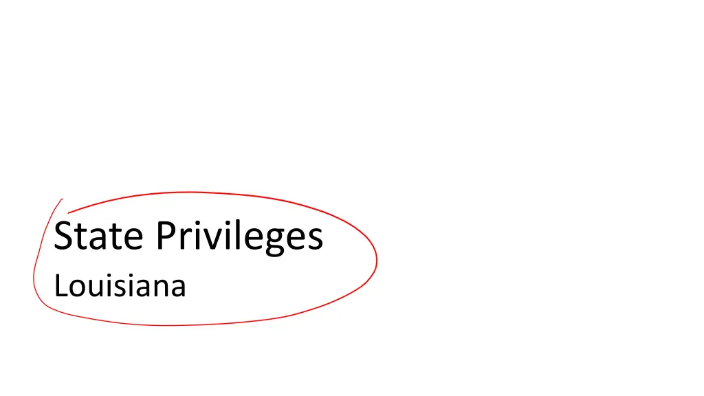 state privileges louisiana