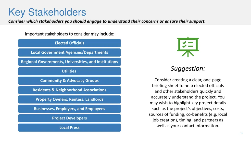 key stakeholders consider which stakeholders