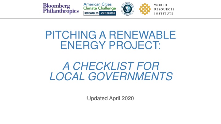 pitching a renewable energy project