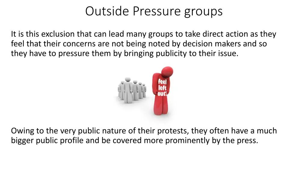 outside pressure groups 1