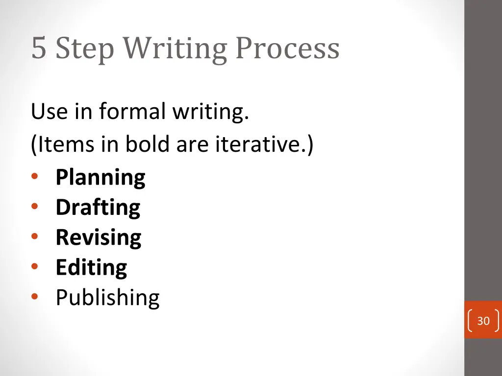 5 step writing process