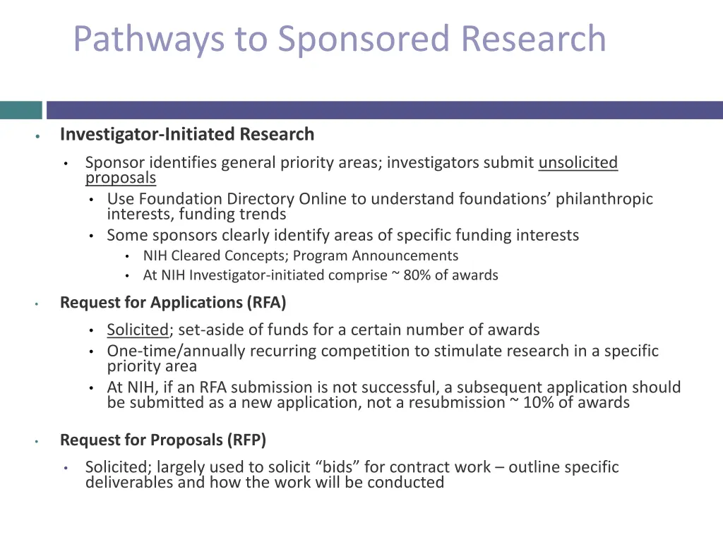 pathways to sponsored research