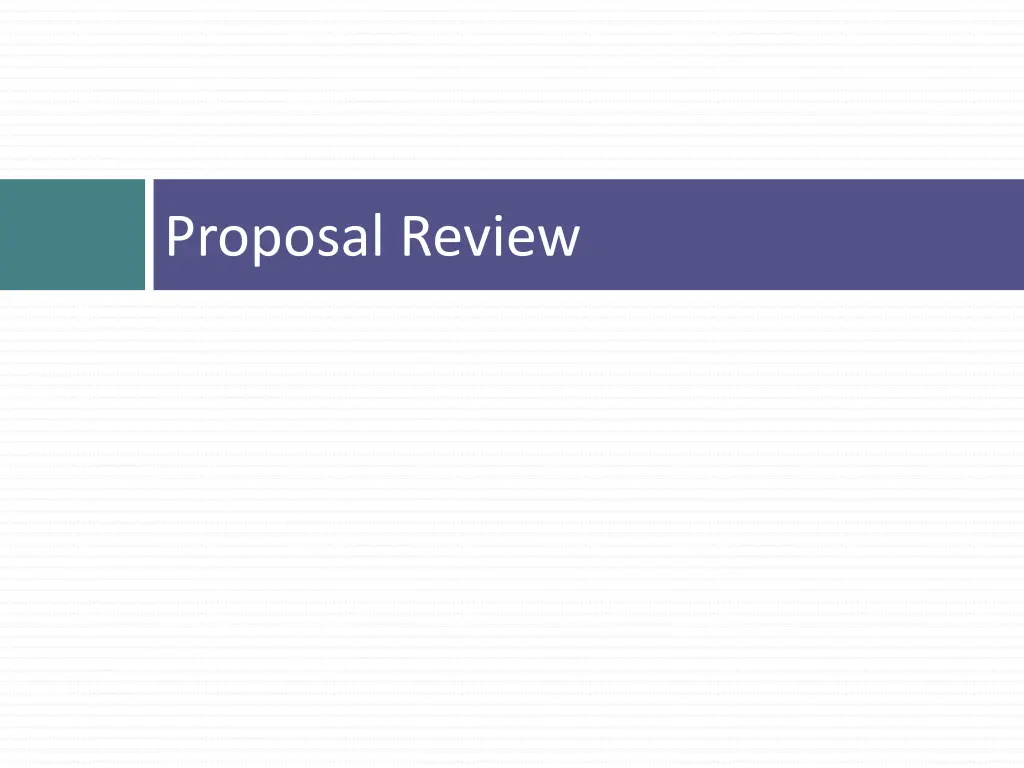 proposal review