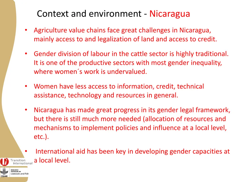 context and environment nicaragua