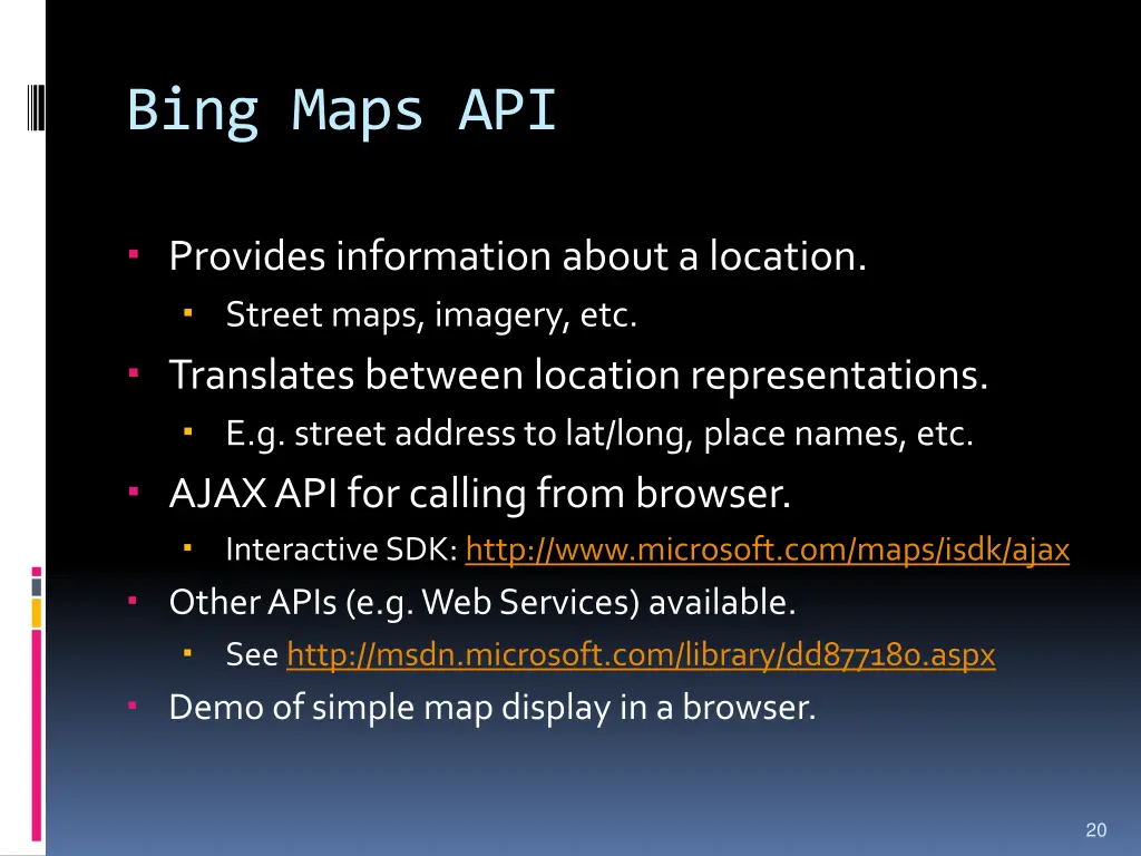 bing maps api