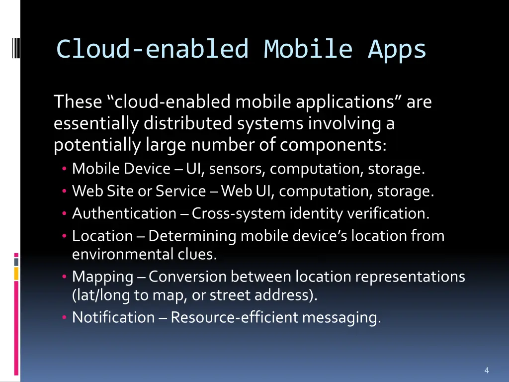 cloud enabled mobile apps