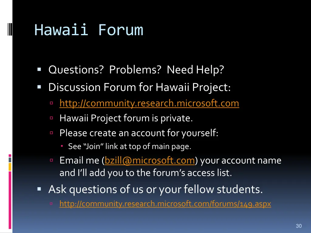 hawaii forum