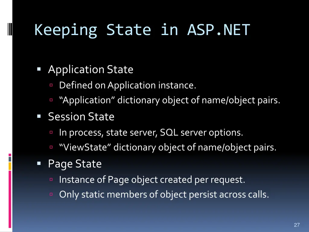 keeping state in asp net