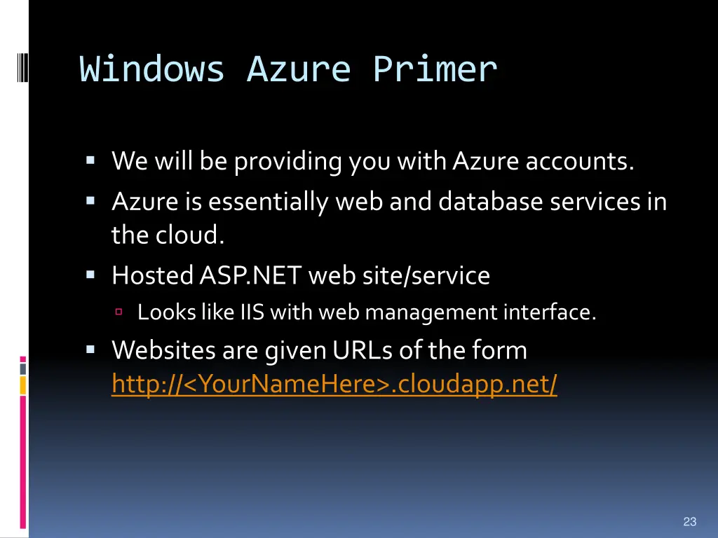 windows azure primer