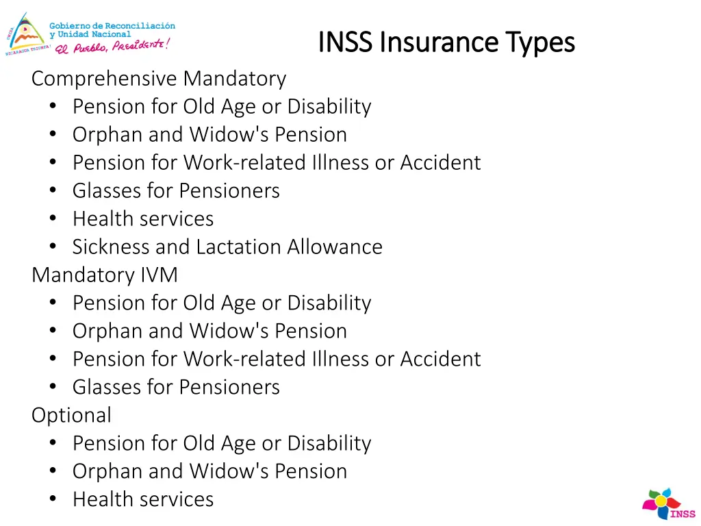 inss inss insurance insurancetypes