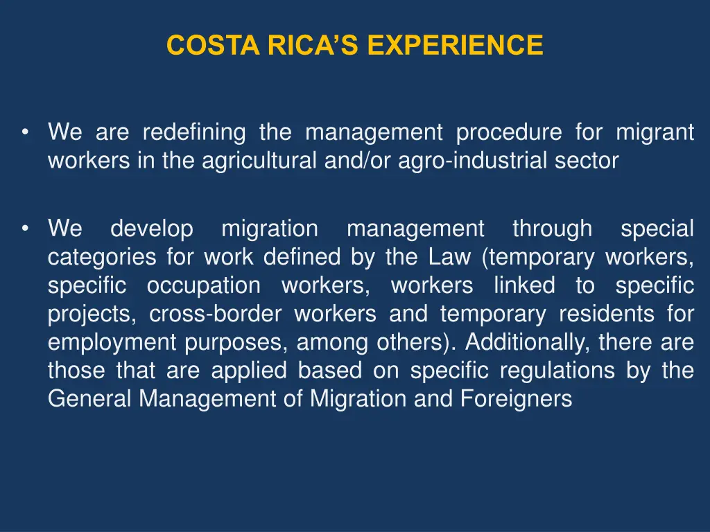 costa rica s experience 1