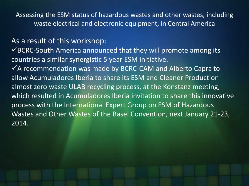 assessing the esm status of hazardous wastes 15