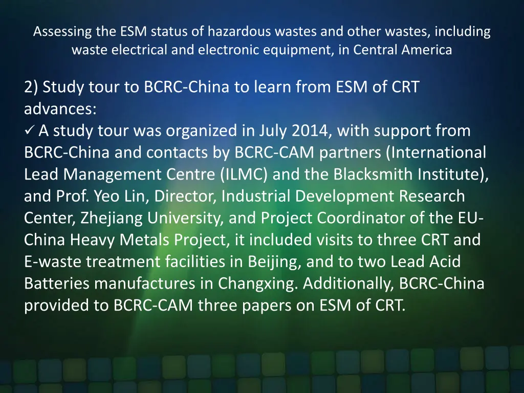 assessing the esm status of hazardous wastes 2