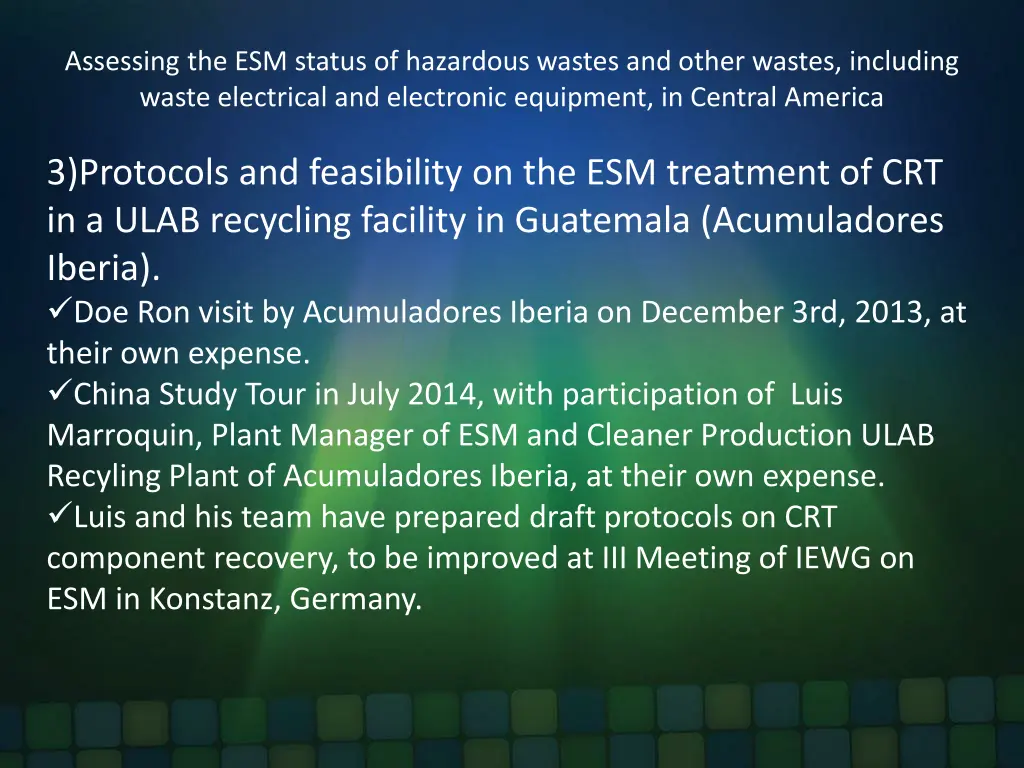 assessing the esm status of hazardous wastes 5