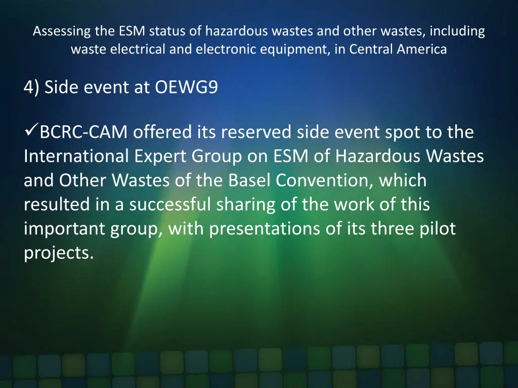 assessing the esm status of hazardous wastes 6