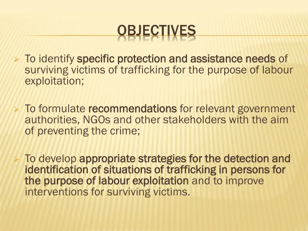 objectives 1