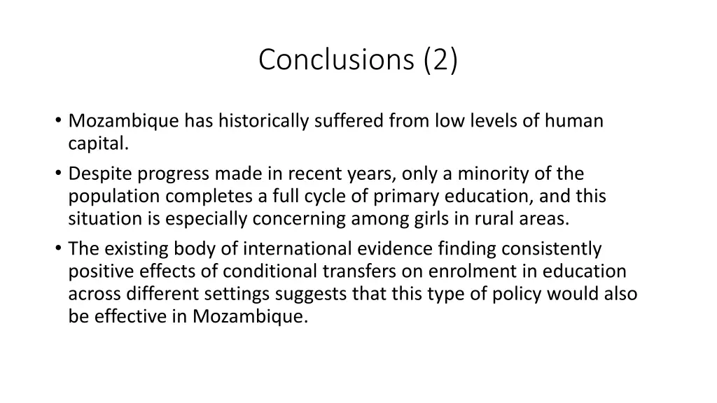 conclusions 2