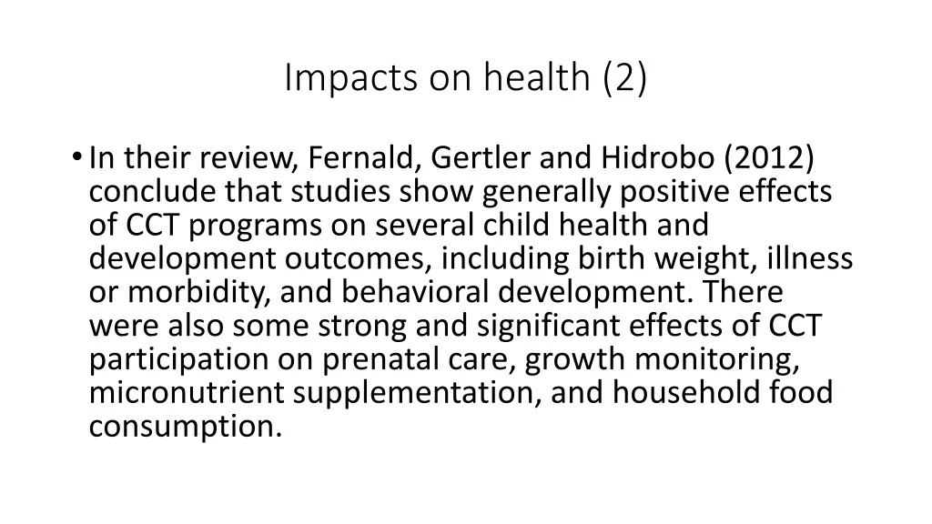 impacts on health 2