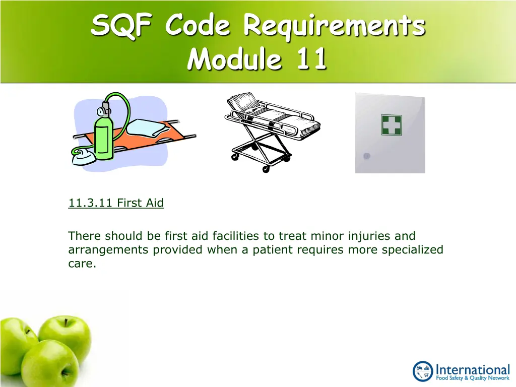 sqf code requirements module 11 3