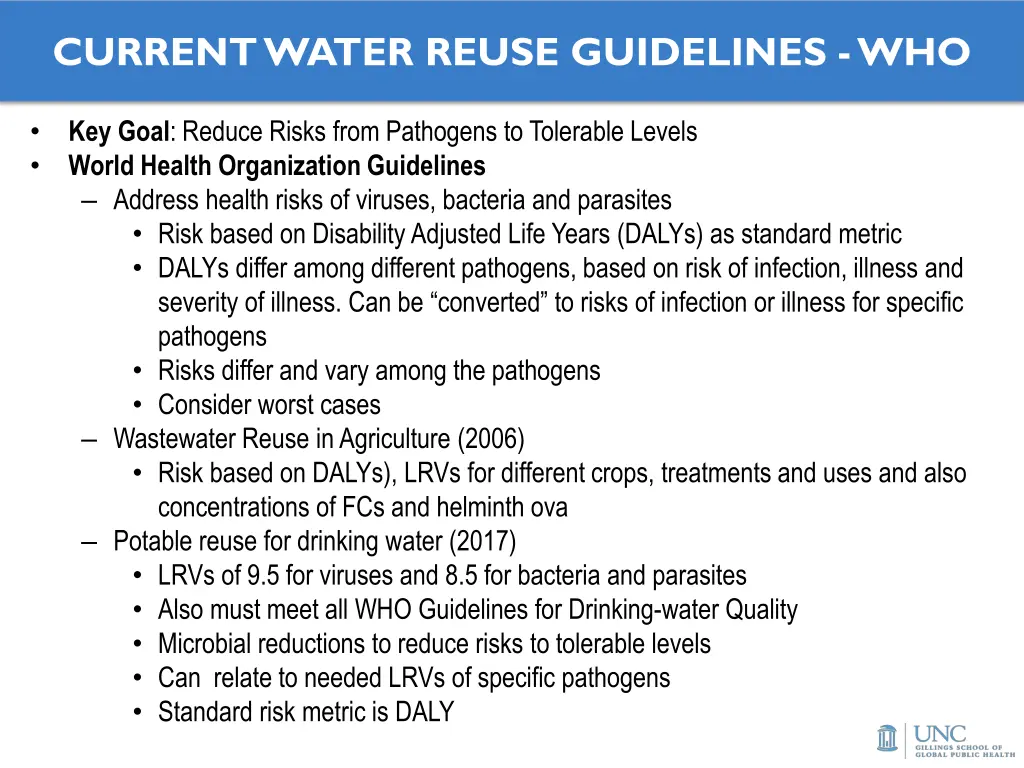 current water reuse guidelines who