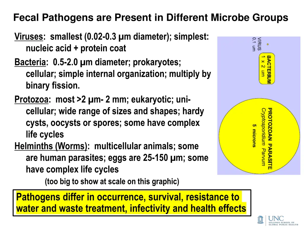 fecal pathogens are present in different microbe