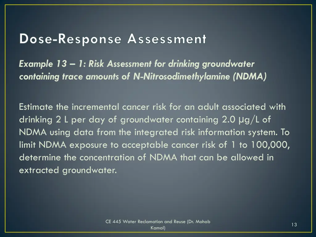 dose response assessment 7