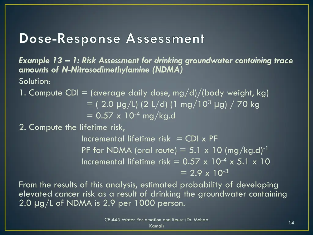 dose response assessment 8