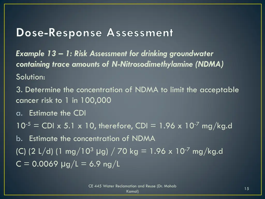 dose response assessment 9