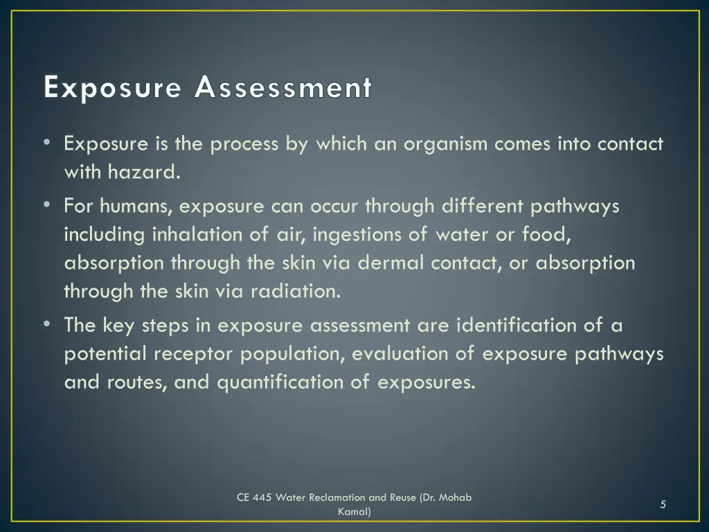 exposure assessment