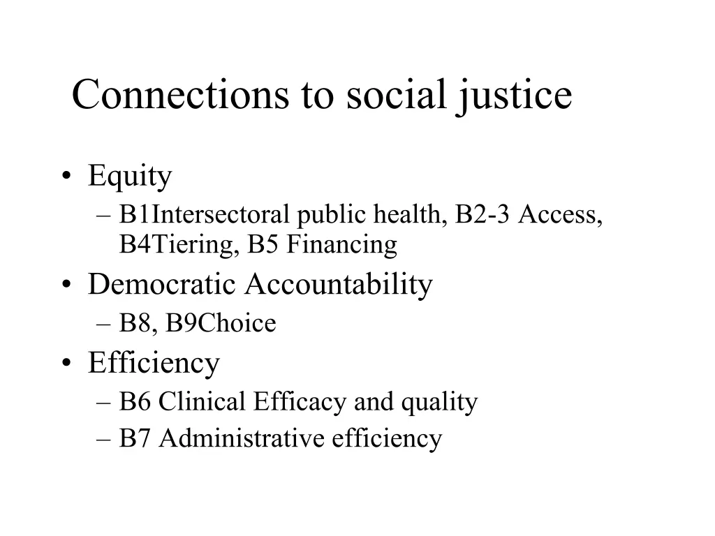 connections to social justice