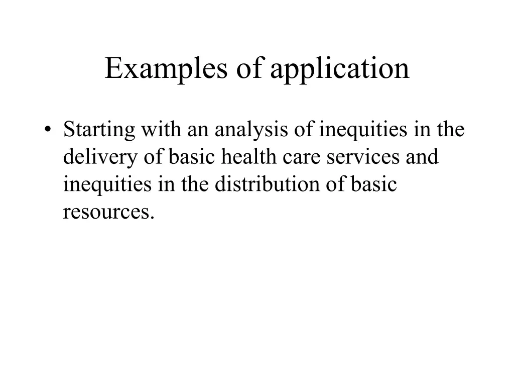 examples of application