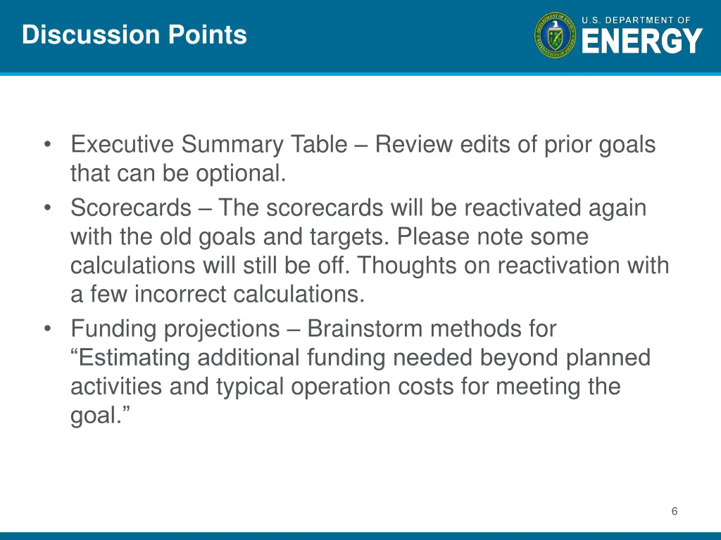 discussion points