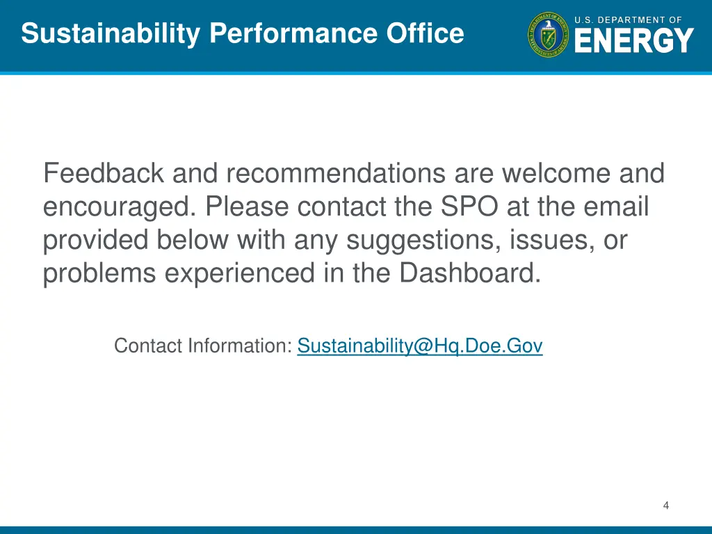 sustainability performance office