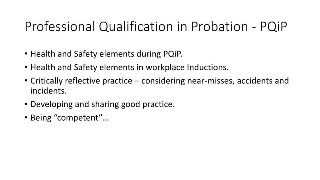 professional qualification in probation pqip