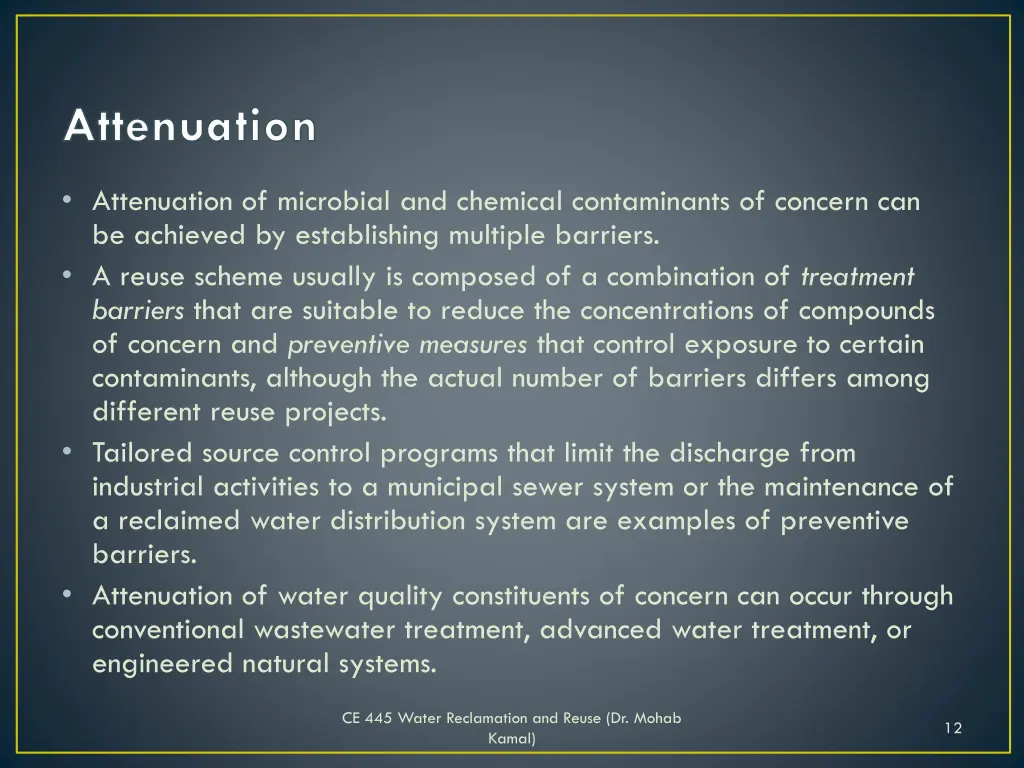 attenuation