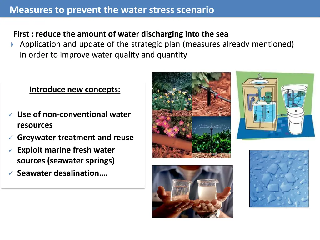 measures to prevent the water stress scenario