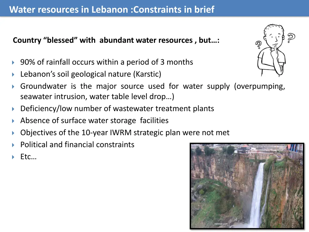 water resources in lebanon constraints in brief