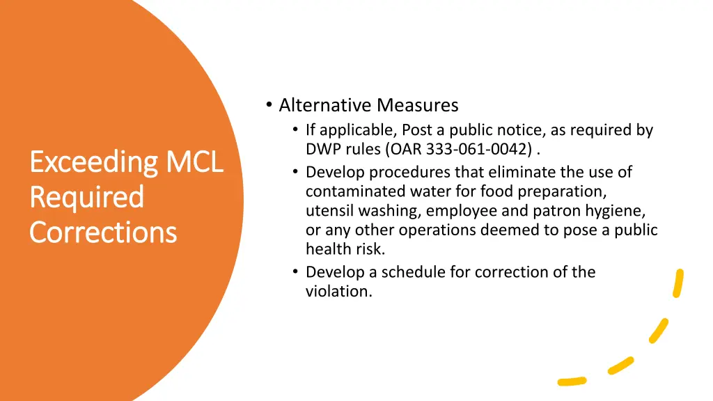 alternative measures if applicable post a public