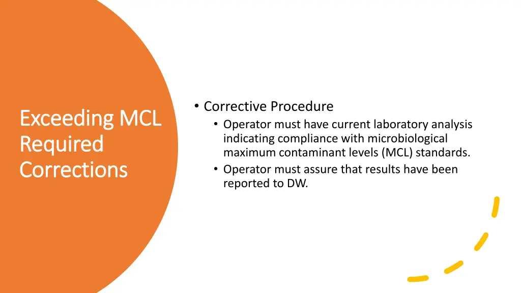 corrective procedure operator must have current