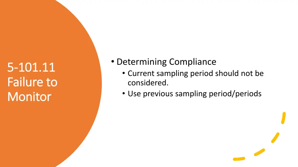 determining compliance current sampling period