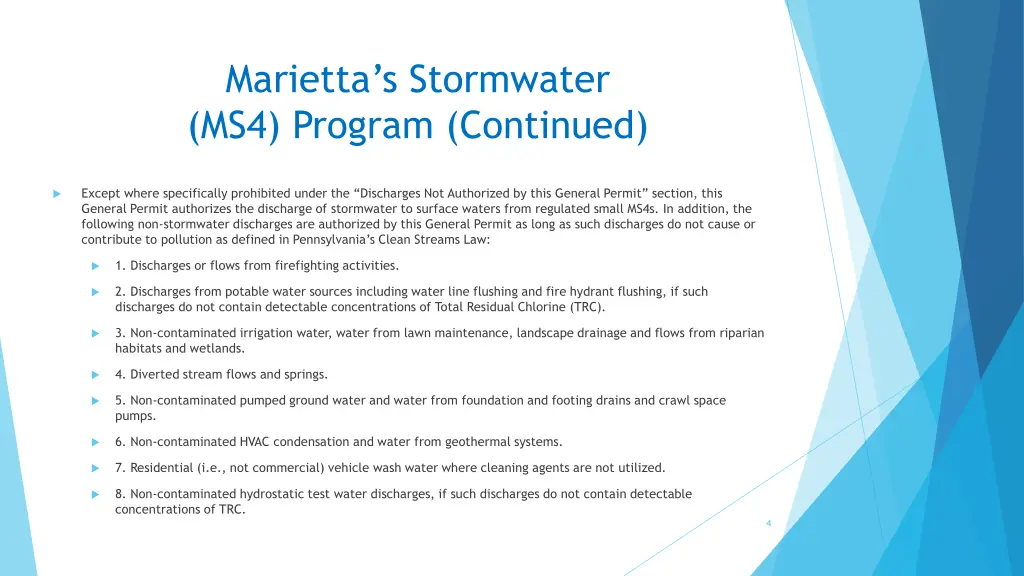 marietta s stormwater ms4 program continued