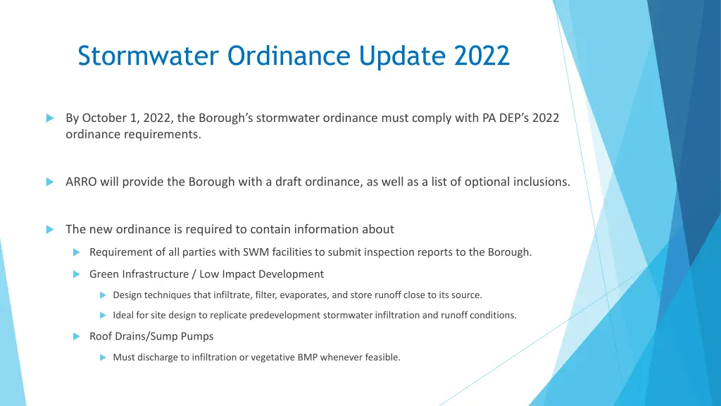 stormwater ordinance update 2022