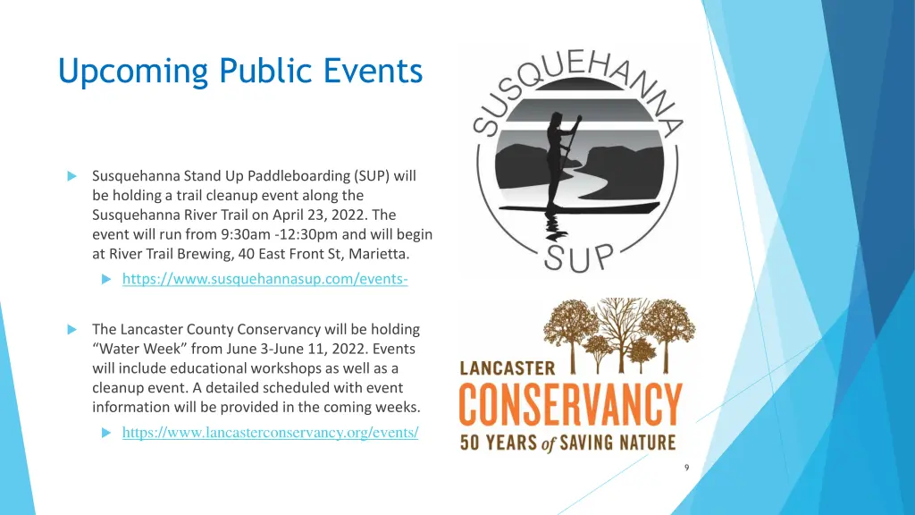 upcoming public events