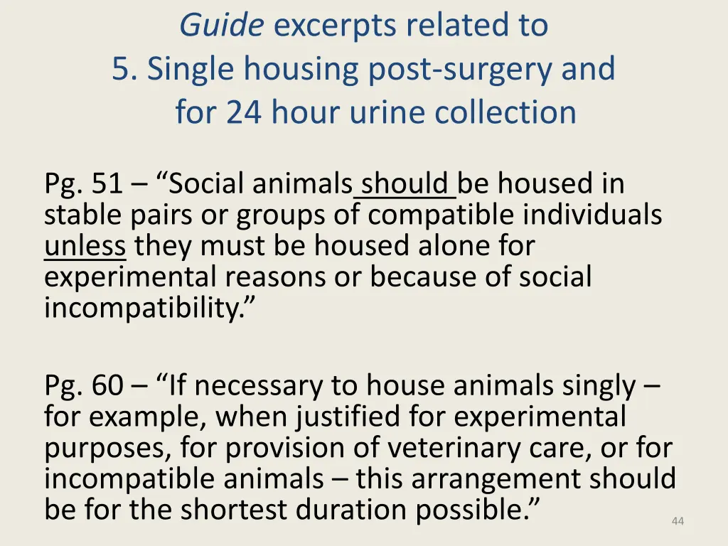 guide excerpts related to 5 single housing post