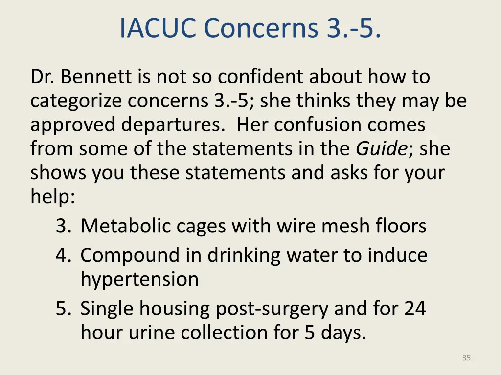 iacuc concerns 3 5