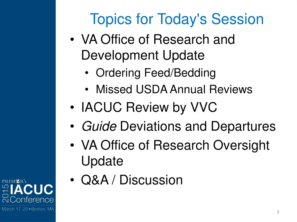 topics for today s session va office of research