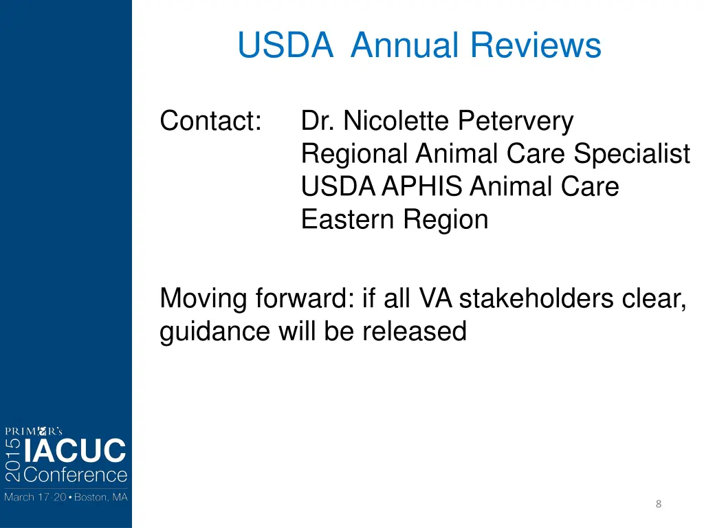 usda annual reviews 1