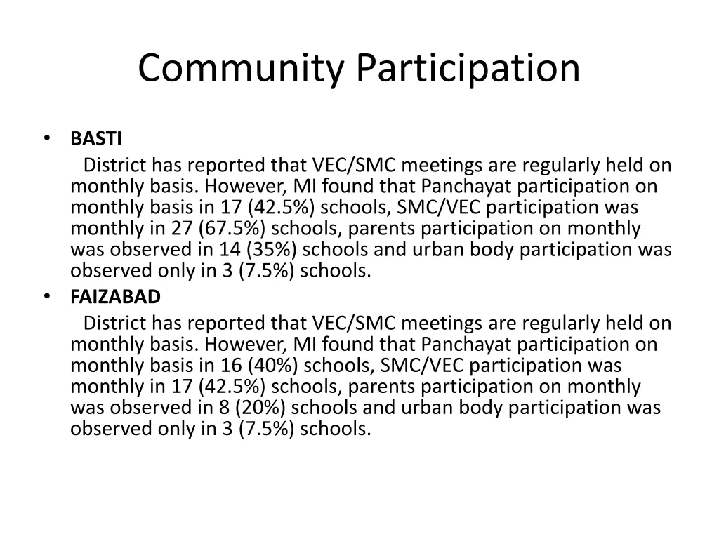 community participation